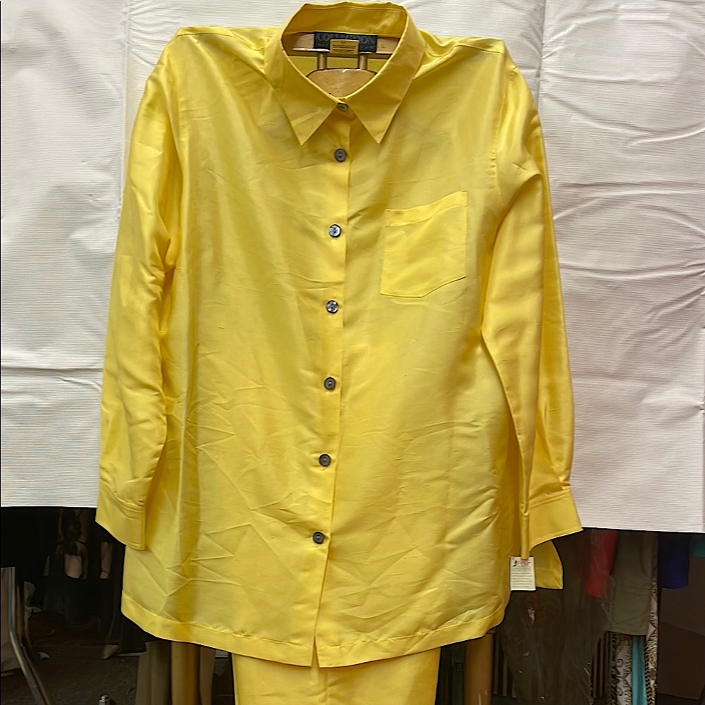 Harve Benard Yellow Cropped Pantsuit
